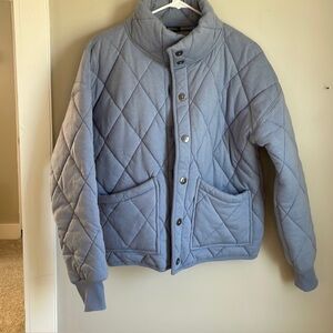 Wild Fable Light Blue Quilted Bomber Jacket